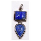 Sterling Lapis Lazuli Pendant