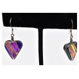 Designer Multicolored Heart Shaped Earrings
