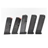 5 Assorted 9mm Luger Magazines