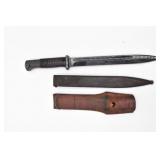 Bayonet & Scabbard w/leather holster
