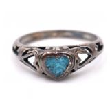Designer Sterling Turquoise Ring