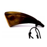 Antique Black Powder Horn with Strap
