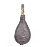 Antique Am. Flask and Cap Co. Leather Shot Flask