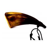 Antique Black Powder Horn with Strap