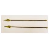 Pair of Brass Spears / Arrows