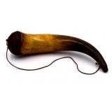 Antique Black Powder Horn Flask