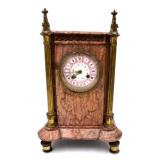 RARE Tiffany & Co. Pink Marble Mantle Clock