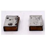 2 Sterling Match Box Covers
