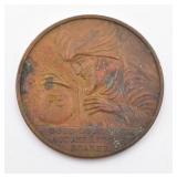Antique Swami All-Seeing Eye Good Luck Token Coin