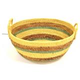 Handmade Double Handle African Woven Basket