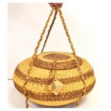 Handmade African Woven Seagrass Basket With Lid