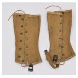 WWII U.S. Military Calvary Canvas Gaiters
