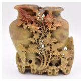 Double Soapstone Vase
