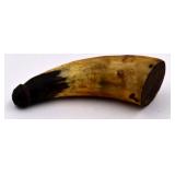 Antique Black Powder Horn Flask