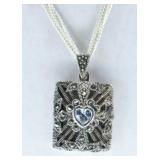 Designer Sterling Necklace with Locket