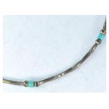 Silver Turquoise Beaded Necklace