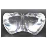 Steuben True Love Double Heart Paperweight