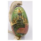 Hand Painted Lacquer Russian Egg Ornament