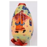 Hand Painted Lacquer Russian Egg Ornament