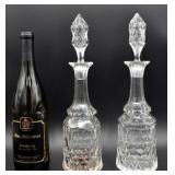 Pair French Crystal Decanters