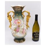Antique Bohemian Hand Painted Urn