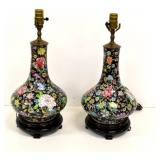19th Century Chinese Fammille Rose  Lamps