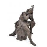 Antique Spelter El Cid Sculpture