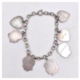 Sterling 7 Charm Bracelet