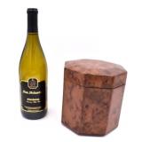Wooden Octagonal Box with Hinged Lid