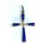 Lapis Lazuli Silver Cross Pendant