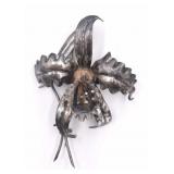 Mexican Sterling Silver Flower Brooch