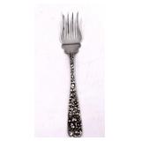 Sterling Repousse Serving Fork