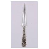 Kirk & Son Repousse Sterling Letter Opener