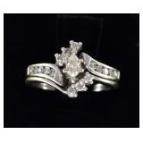 14k WG Diamond Engagement and Wedding Ring