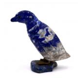 Lapis Lazuli and Marble Carved Penguin Figurine