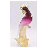 Vintage Murano Glass Cockatoo Bird