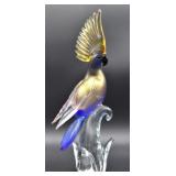 Murano Glass Iridescent Cockatoo