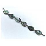 Sterling Abalone Leaf Bracelet