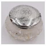 Vanity Jar with Sterling Lid