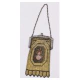 Flapper Silver Portrait Mesh Bag