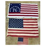 3 American Flags
