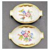 2 Herend Hungary Porcelain Jewelry Dish Bowl