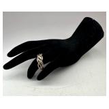 Sterling Silver Crossing Ring
