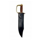 Vintage Bowie Knife with Leather Sheath