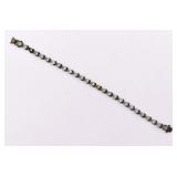 Sterling Bracelet With Clear Stones