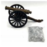 Miniature Desk Cannon with Miniature Cannon Balls