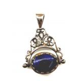 Sterling Lapis Lazuli Pendant