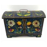 Folk Art Handpainted Blanket Chest