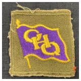 WWII GHQ Purple Flag Southwest Pacific Patch