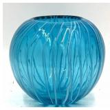 Blue Art Glass Vase